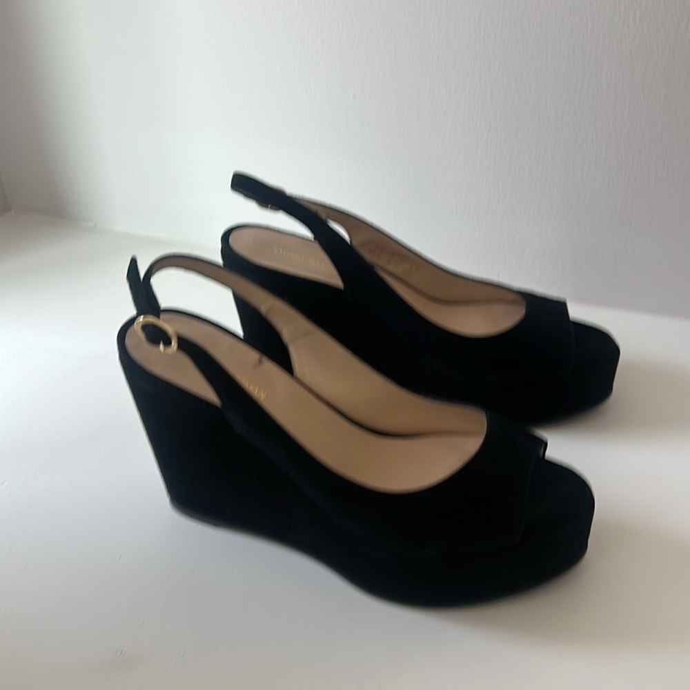 Stuart Weitzman Rinna black suede wedge - Picture 5 of 6